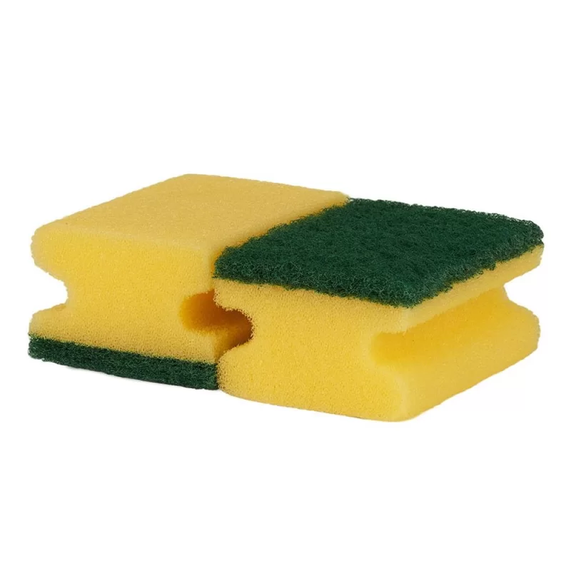 CORRUGATED 2-PIECE DISHWASHING SPONGE